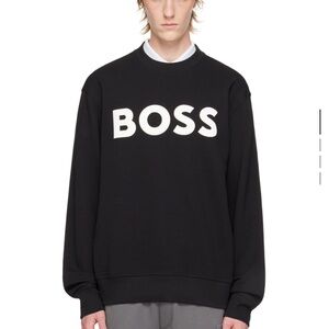 BOSS Men's Crewneck Sweater in Black and White
